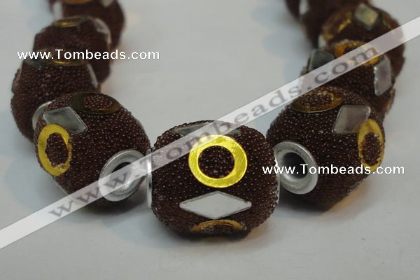 CIB483 15*16mm drum fashion Indonesia jewelry beads wholesale