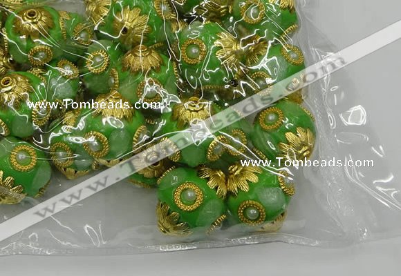 CIB538 22mm round fashion Indonesia jewelry beads wholesale