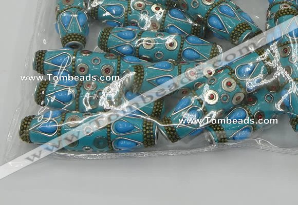CIB569 16*60mm rice fashion Indonesia jewelry beads wholesale