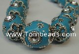 CIB82 16*22mm oval fashion Indonesia jewelry beads wholesale