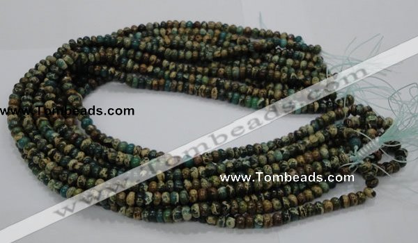 CIJ06 15.5 inches 4*6mm rondelle impression jasper beads wholesale