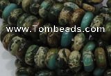 CIJ08 15.5 inches 6*10mm rondelle impression jasper beads wholesale