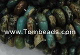 CIJ09 15.5 inches 6*12mm rondelle impression jasper beads wholesale