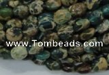 CIJ10 15.5 inches 6*8mm oval impression jasper beads wholesale