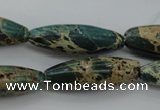 CIJ103 15.5 inches 10*30mm rice impression jasper beads wholesale