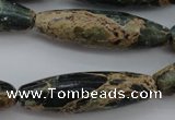 CIJ104 15.5 inches 12*40mm rice impression jasper beads wholesale