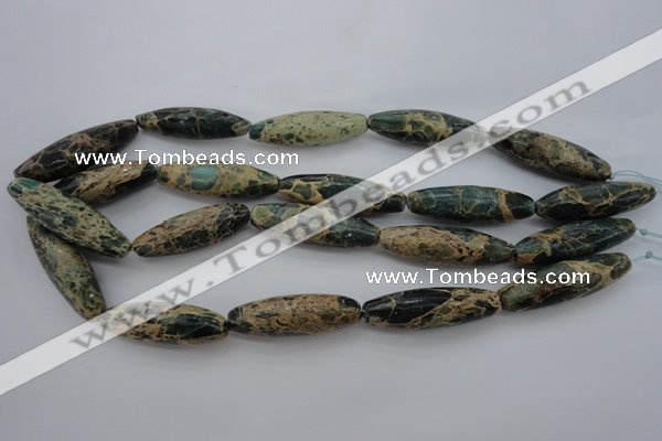 CIJ104 15.5 inches 12*40mm rice impression jasper beads wholesale