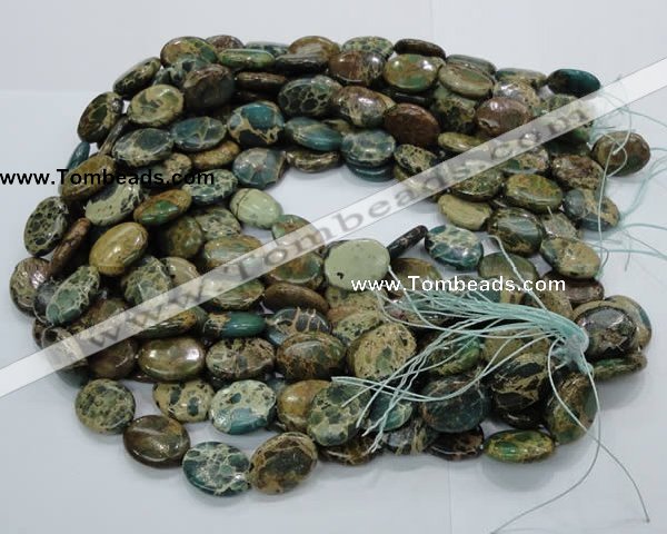 CIJ12 15.5 inches 15*20mm oval impression jasper beads wholesale