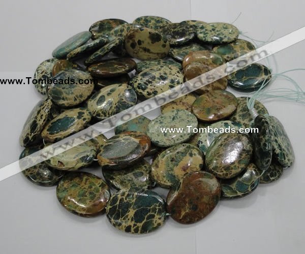 CIJ15 15.5 inches 22*30mm oval impression jasper beads wholesale