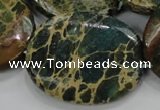 CIJ16 15.5 inches 30*40mm oval impression jasper beads wholesale