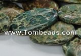 CIJ18 15.5 inches 20*40mm oval impression jasper beads wholesale