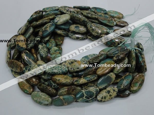 CIJ18 15.5 inches 20*40mm oval impression jasper beads wholesale