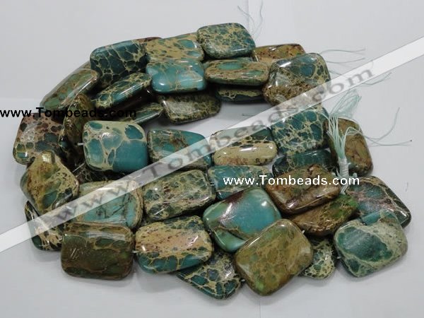 CIJ22 15.5 inches 30*40mm rectangle impression jasper beads wholesale