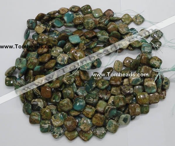 CIJ23 15.5 inches 16*16mm diamond impression jasper beads wholesale