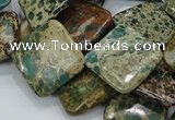 CIJ24 15.5 inches 20*20mm diamond impression jasper beads wholesale