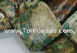 CIJ25 15.5 inches 40*40mm diamond impression jasper beads wholesale