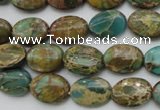 CIJ35 15.5 inches 10*14mm oval impression jasper beads wholesale