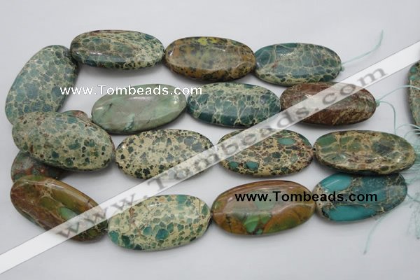 CIJ38 15.5 inches 25*50mm oval impression jasper beads wholesale