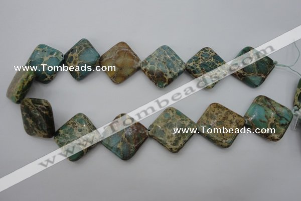 CIJ64 15.5 inches 26*26mm diamond impression jasper beads wholesale