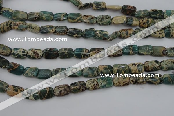 CIJ70 15.5 inches 8*12mm rectangle impression jasper beads wholesale