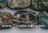 CIJ72 15.5 inches 12*16mm rectangle impression jasper beads wholesale