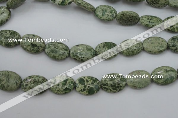 CIJ80 15.5 inches 13*18mm oval impression jasper beads wholesale