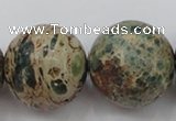 CIJ86 15.5 inches 18mm round impression jasper beads wholesale