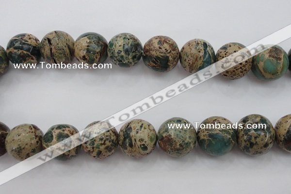 CIJ86 15.5 inches 18mm round impression jasper beads wholesale