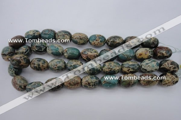 CIJ93 15.5 inches 15*20mm drum impression jasper beads wholesale