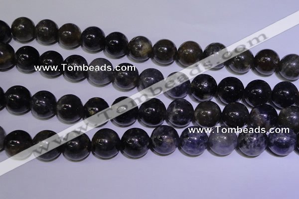 CIL06 15.5 inches 12mm round natural iolite gemstone beads