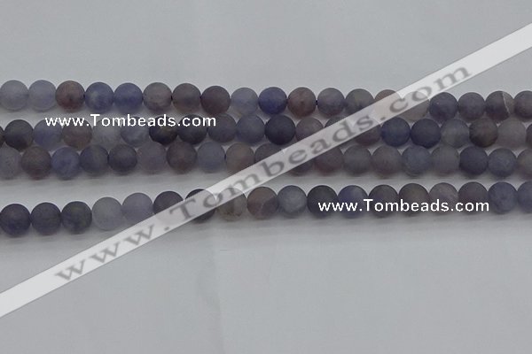 CIL109 15.5 inches 6mm round matte iolite gemstone beads