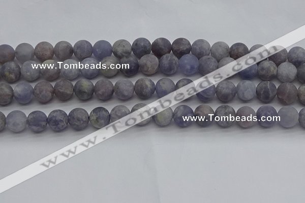 CIL110 15.5 inches 8mm round matte iolite gemstone beads