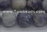 CIL112 15.5 inches 12mm round matte iolite gemstone beads