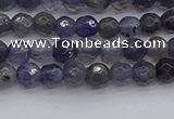 CIL117 15.5 inches 4mm faceted round iolite gemstone beads