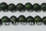 CIS01 15.5 inches 6mm round green iron stone beads wholesale