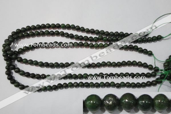 CIS01 15.5 inches 6mm round green iron stone beads wholesale