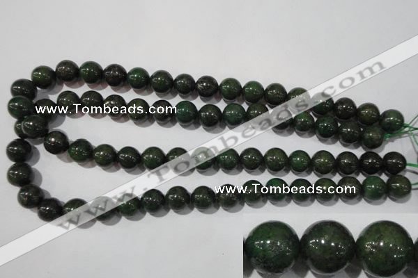 CIS04 15.5 inches 12mm round green iron stone beads wholesale