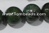 CIS05 15.5 inches 14mm round green iron stone beads wholesale