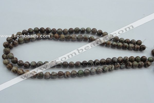 CJA01 15.5 inches 8mm round green jasper beads wholesale