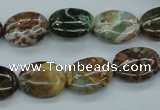 CJA18 15.5 inches 12*16mm oval green jasper beads wholesale