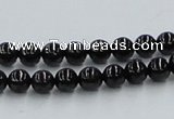 CJB02 16 inches 6mm round natural jet gemstone beads wholesale