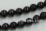 CJB03 16 inches 8mm round natural jet gemstone beads wholesale