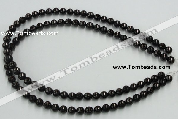 CJB03 16 inches 8mm round natural jet gemstone beads wholesale