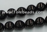 CJB04 16 inches 12mm round natural jet gemstone beads wholesale