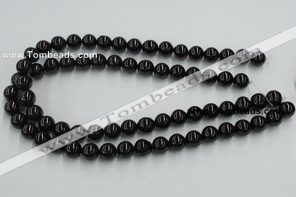 CJB04 16 inches 12mm round natural jet gemstone beads wholesale