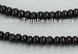 CJB09 16 inches 4*6mm rondelle natural jet gemstone beads wholesale