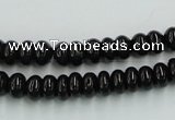 CJB10 16 inches 5*8mm rondelle natural jet gemstone beads wholesale