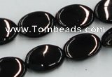 CJB18 16 inches 13*18mm oval natural jet gemstone beads wholesale