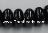 CJB35 16 inches 10*20mm rondelle natural jet gemstone beads