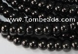 CJB48 15.5 inches 4*6mm rondelle natural jet gemstone beads